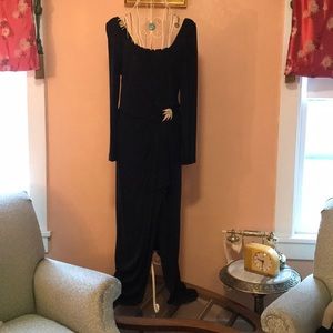 Long black evening dress